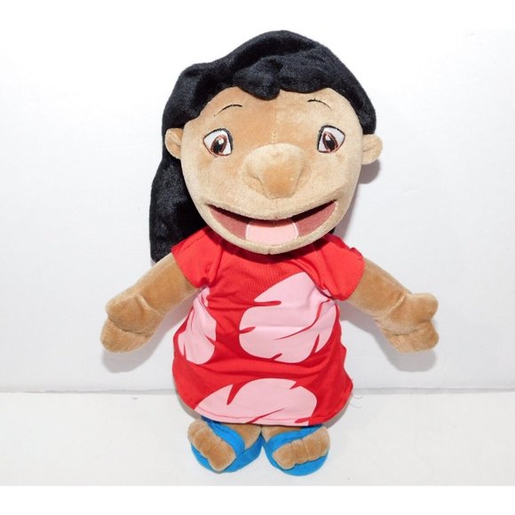 Disney Other - Original Disney Store Lilo & Stich 13" Plush Bean Bag Doll Red Hawaiian Dress